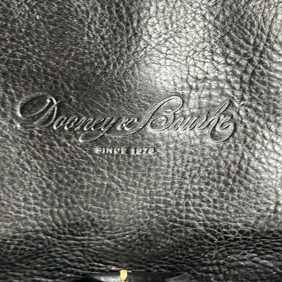 Dooney & Bourke Medium Black Florentine Vacchetta Leather East/West Satchel - Picture 8 of 16